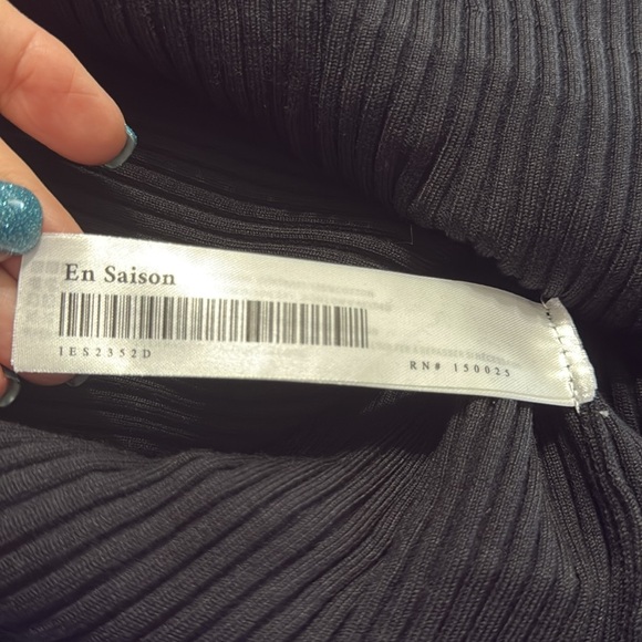El Saison Anthropologie Maxime Black Midi Dress S - Picture 8 of 8